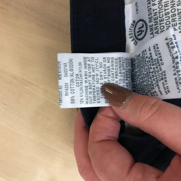 BULWARK FR- MEN'S 34 X 34 - NAVY FLAME RESISTANT COTTON BLEND PANTS - Picture 12 of 12